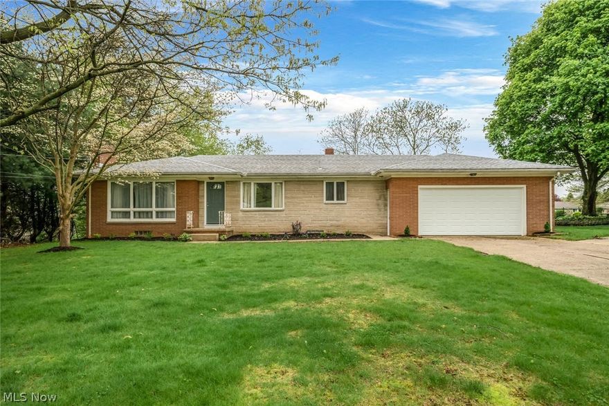 Welcome home to one story living in this beautiful brick ranch.  New windows being installed! Great curb appeal with fresh new landscaping.  Newer roof, garage door & opener.  The electrical has been updated throughout.  Enjoy entertaining in a partially finished basement.  Feel secured with knowing that the furnace and air conditioner were just serviced.  This home features two fireplaces.  Seller may entertain upgrades/remodeling in an offer.  This is a must see!