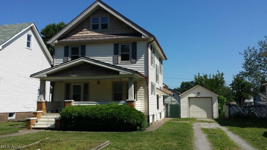 Well taken care of Colonial with 4 bedrooms and possibly a 5th.  Updating includes roof, windows, siding, wood fenced rear yard.  There is an additional storage garage(possible 2 car off rear alley), finished attic, Central air conditioning, kitchen with dinette and corner booth seating.