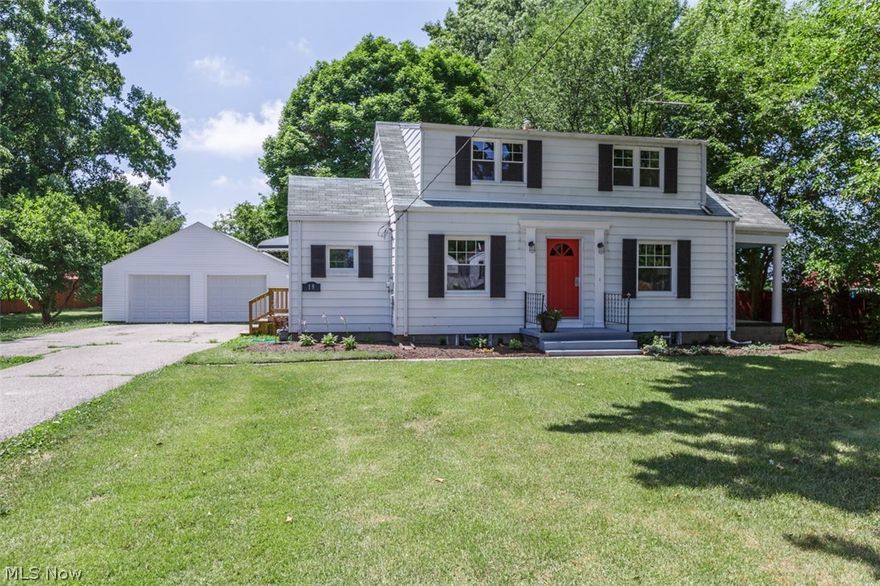 Charming 4 bedroom cape cod featuring a large covered side porch off french doors in living room.  Porch is  perfect for relaxing and sipping a ice tea in your new home this summer.  Freshly painted through out.  Newer carpet in all bedrooms.  Fabulous eat in kitchen featuring ceramic flooring, silent close cabinets, granite counter tops, and stainless steel microwave, stove and dishwasher.  Newer furnace, central air, hot water tank and electric panel.  Large 2 car + garage set on a .73 acre treed lot.  First floor full bath has a new tub shower, ceramic, and espresso vanity.  Formal dining room and living room are accented with oak hardwood floors in a rich espresso color.  New garage doors, service doors and windows.  Don't miss out!!