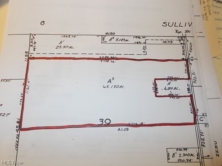 65 acres of vacant land with 33 acres tillable, the balance being in woods.  Build your dream home or just use for recreation.