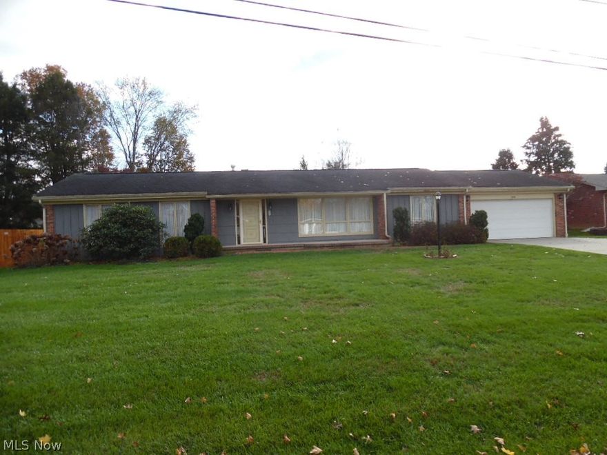 This ranch style home in Devola is ready for you to add your decorating touches. There are 3 bedrooms and 2 full baths, formal living and dining rooms, a large family room with fireplace warmth that is adjacent to the kitchen, all on a large level lot and on sewer. 15'x10' enclosed patio off the family room that leads to a brick patio.