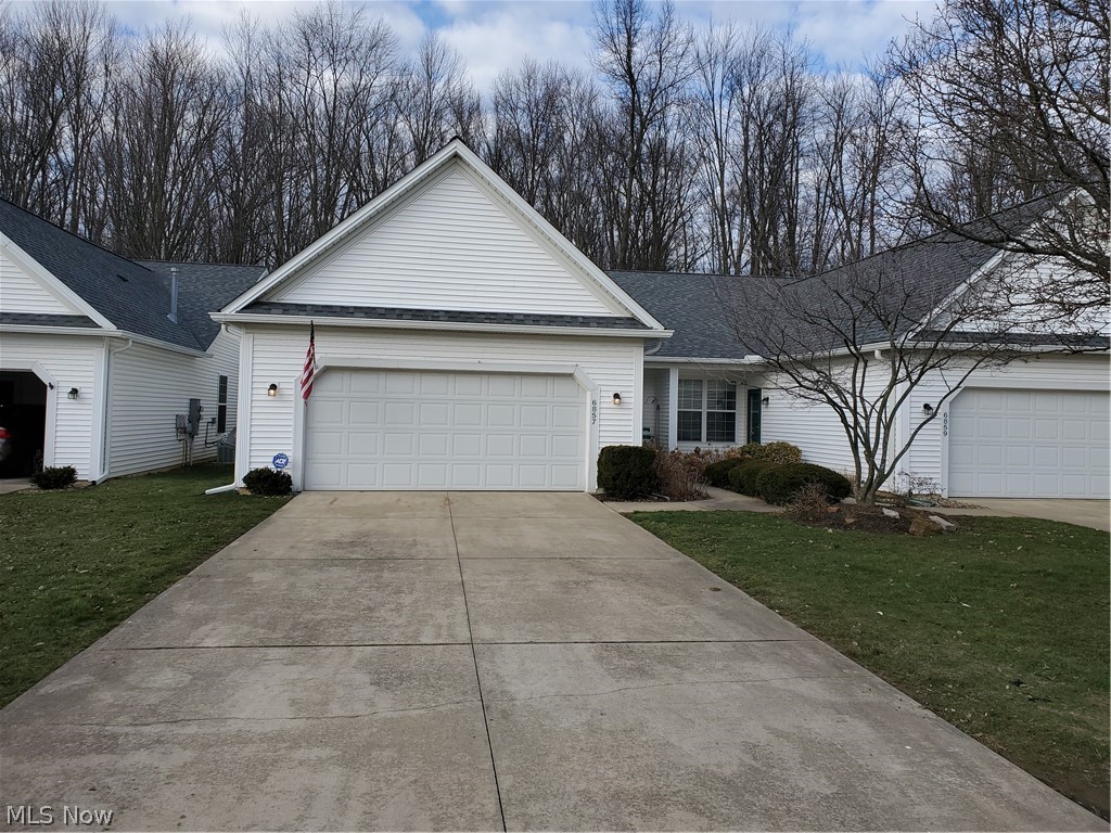 This is a sought after 2-3 bedroom, 2 bath condo in the heart of N. Ridgeville. French doors off of the living room lead to what could be the third bedroom, an office, exercise room, or whatever you need! Sliding glass doors lead to a screened porch and private patio with a nice wooded view. This home boasts both an eat-in kitchen and a dining area in the great room. All appliances are provided, including the washer and dryer, and a new stove. A new roof was installed in 2021.