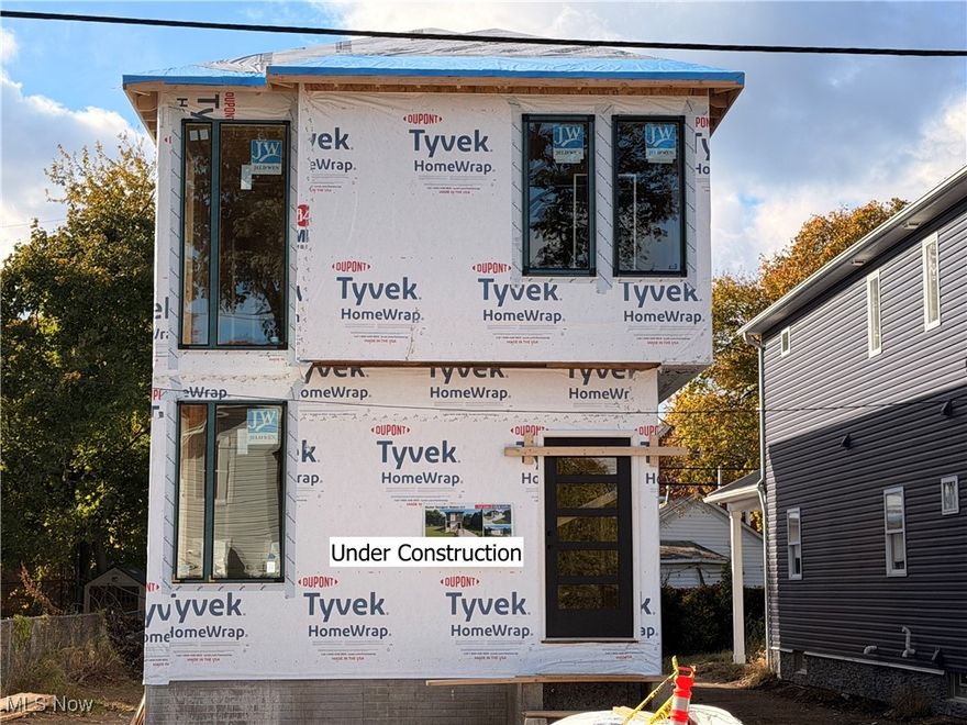 This is UNDER CONSTRUCTION!
CONSTRUCTION STARTED SEPTEMBER 9TH 2025 The Cliff Hanger 2.0 is a unique designed home proudly brought to you by 
Rozier Designer Homes LLC. This 3 bd / 3 bath, 2,279 sq ft stylish + contemporary + modern
single family home has incredible curb appeal designed with a two stories of front windows 
With style and flare with a front facade of stone and stucco, and vinyl siding! The interior of the home is 
inviting with a warm ambience and a abundance of natural light, first floor 9'-0" ceilings, and character 
throughout such as beautiful rustic ceiling beams in the kitchen area. This home is GREEN BUILT to qualify for the 
City of Cleveland's 15 year tax abatement featuring Green Built technology for very 
affordable utilities; including 95% Plus efficient furnace, all exterior walls are 2 x 6high high density R-19 insulation and attic blown-in insulation at R-49, Home comes with an Energy Star Dishwasher, 30 year architectural shingles, all LED lighting, 
and Jeld-Wen windows. includes all wood Pro cabinets, with 3 cm Carrara or Rhapsody GT quartz kitchen countertops, Moen faucets, engineered hardwood flooring, and a show-stopping closed staircase. PLUS enjoy the 13- 
course basement with optional bathroom and living space available at an additional cost, 
that can be used as a home office, gym, or entertainment area! This home also includes a (2) 
car detached garage with a man door. This New Home will be centrally located 
in the Gordon Park Square area. All by RozierHomes