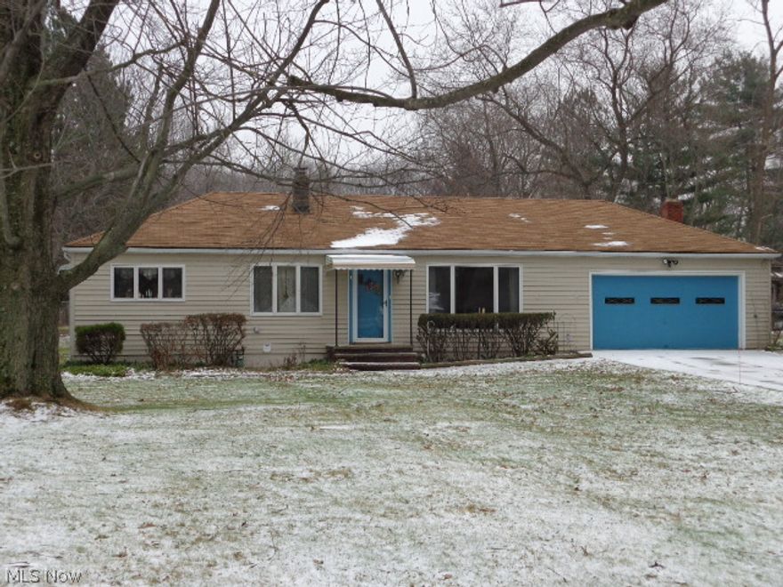 Solid ranch on a 1.25 acre lot!!Walk up attic!!Attached Garage!!All the appliances including the washer and dryer stay!!Hardwood floors!!Covered 22x11 patio with concrete floor overlooks back yard!!Deep(640 sq ft) garage!!Patio!!Priced to sell!!