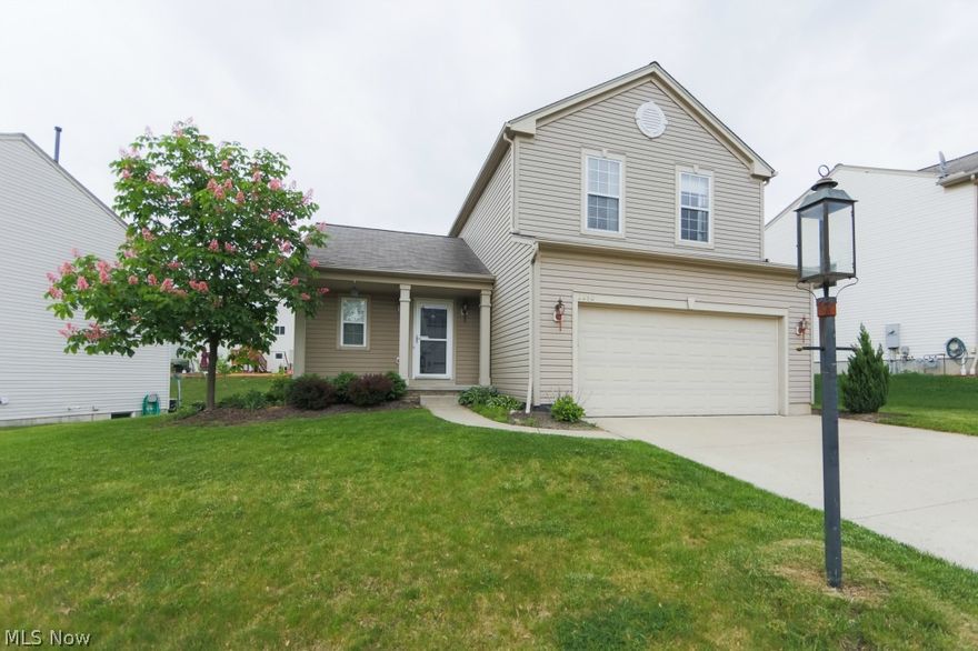Welcome to your Call's Farm colonial home built in 2004. You're greeted at the foyer with the living room featuring vaulted ceilings and corner fire place. Sparkling kitchen with pantry, center island counter top, and barstool seating. The dinning area has sliding doors that take you to the back patio. The first floor has an open and flowing floor plan, great for entertaining and holidays. Finished rec room in basement provides tremendous extra living space. Master bedroom has vaulted ceilings and walk-in bathroom and closet. Call's Farm has community play grounds, direct paths that connect to the Summit County Metro Park Hike and Bike trails, and fishing ponds.