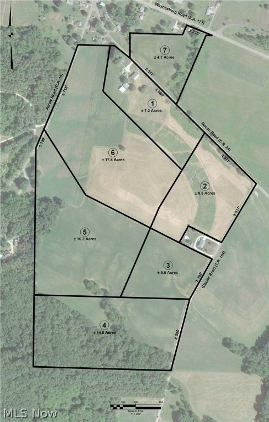 THIS IS PARCEL #4 - Exciting 74-Acre Farm Opportunity – Offered In Parcels - Great Location – Beautiful Settings – Frontage On 4 Roads - 7+-Acre Hobby Farm – 4.7 Acres to 17.4 Acres Tracts - Mostly Tillable Land Some Woods – Building & Pond Sites - Harrison Twp. – Carroll Co – Carrollton Schools - ABSOLUTE AUCTION, all sells to the highest bidder(s) on location: Saturday – October 22, 2016 – 11:00 AM - Parcel #4: Approx. 14.8 acres open and wooded land. Nature lover’s tract w/home and pond site. Approx. 580' frontage on Glacier Rd. *Real Estate Terms: 15% down auction day, balance due at closing. There will be a 10% buyer’s premium added to the final bid to determine the purchase price. Any desired inspections must be made prior to bidding. All information contained herein was derived from sources believed to be correct. Information is believed to be accurate but not guaranteed. Other Parcel MLS #'s - #1-3848586, #2-3848591, #3-3848599, #4-3848608, #5-3848619, #6-3848626, #7-3848633, E