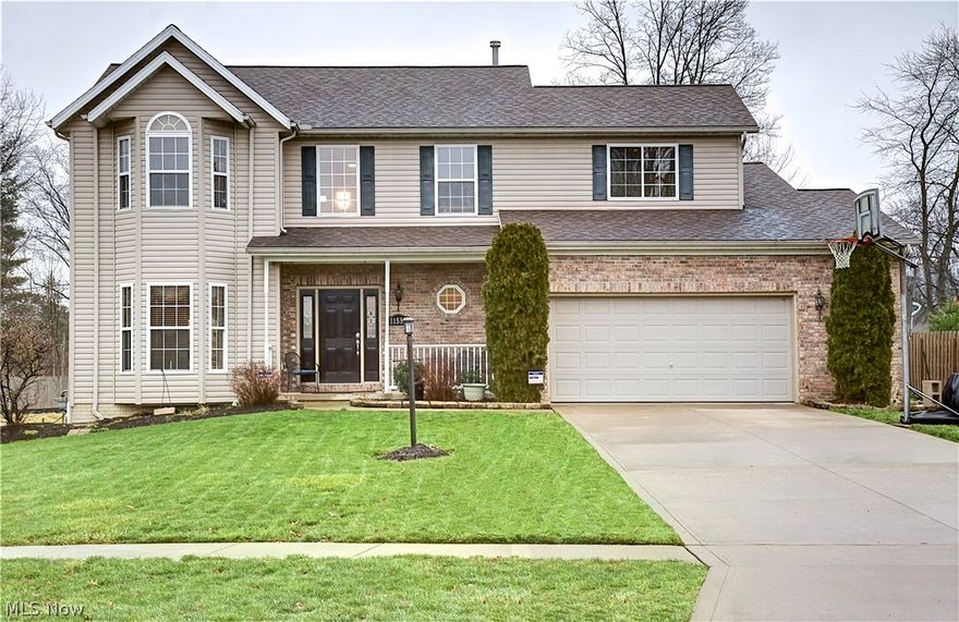 Former model colonial style home located on quiet cul-de-sac street. Open airy floor plan offers: Two story foyer, 9ft ceilings, newer hard wood floors throughout, freshly painted with rich inviting colors, custom window coverings and treatments throughout. Spacious kitchen includes upgraded stainless appliances. Vaulted great room features gas fireplace. Master bedroom features walk in closet, deluxe master bath with soaking tub and stand up shower. 
The Private fenced yard is truly an oasis. Stamped concrete patio is great for entertaining and features a hot tub. Move in ready.