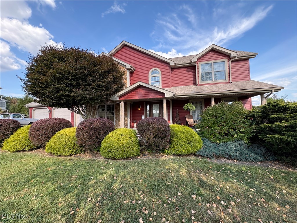 Quality home in a peaceful country setting with beautiful views. Professionally completed in 2025 all exterior doors including the sliding door leading to a completely new back porch and all garage doors, Bosch dishwasher Roof and siding 2021 Generac whole house generator in 2024. Twelve closets provide loads of storage.