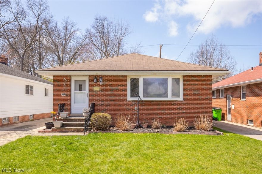 Welcome home to this beautifully maintained and recently updated 3-bedroom, 2-bath brick ranch nestled in South Euclid’s charming and historic Bluestone neighborhood. Ideally located on the same street as Adrian Elementary—walk the kids to school with ease—and just 0.8 miles from Quarry Park North, featuring a splash pad, dog park, and playground. Enjoy the convenience of nearby grocery stores, healthcare, and premier shopping and dining just minutes away at Legacy Village and Beachwood Place.

Inside, you’ll find hardwood floors in all bedrooms, fresh paint throughout, and two fully renovated, spa-like bathrooms that bring a touch of luxury to everyday living. The finished basement offers a spacious rec room complete with a built-in bar and refrigerator—perfect for entertaining—plus a versatile bonus room ideal for a home office, gym, playroom, or potential 4th bedroom.

Major mechanical updates include a 3-year-old furnace, 5-year-old hot water tank, and recently serviced A/C for peace of mind. Outside, enjoy a fully fenced yard and a 2-car detached garage with opener. All appliances stay, including a brand-new washer—making this home truly move-in ready.