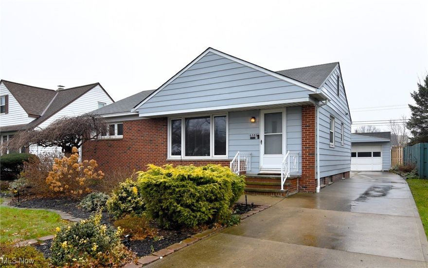 Charming 3-bedroom ranch featuring a full basement, fenced backyard, and a detached 2-car garage. You'll appreciate the spaciousness this home offers! The large living room and expansive, inviting kitchen boast plenty of cabinets, a pantry, and a delightful coffee bar area. The added family room is very cozy, featuring a gas brick fireplace, and it is next to a den/office or third bedroom, complete with glass French doors. The two other bedrooms come with newer carpeting and are beside the updated full bath. The full basement includes a recreation area along with two additional rooms (potential bedroom) with a closet, serving as a possible bedroom, office, exercise space, or hobby room. This home provides ample storage and closet space for your belongings. Numerous recent upgrades include the complete rewiring of the house and an upgrade of the main electric panel from 100 to 200 amps. The main cast iron stack has been replaced with PVC. There is new flooring and fixtures in the bathroom, fresh paint throughout most rooms, and new carpeting in the bedrooms. All hardwood floors have been refinished, new light fixtures have been installed, and R49 insulation has been added to the attic, along with a vent. New chain link and cedar privacy fences have been built, in addition to new concrete and landscaping. All this and much more! The seller offers the buyer a one-year America's Preferred Home Warranty. POS compliant! Don't let this opportunity pass you by!