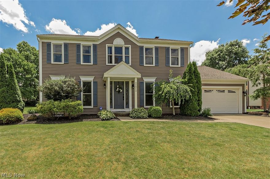 Welcome to this Updated AND Pristine colonial boasting beautiful hardwood floors throughout. Gorgeous kitchen with granite countertops, stainless steel appliances, recessed lighting and center island. Spacious Living and Dining Room. Family Room with fireplace and slider doors to fabulous backyard.  First floor 1/2 bath and laundry off garage. Finished Basement with wet bar, slate tile, granite countertops, lovely backsplash and 2nd 1/2 bath. Four spacious bedrooms and delightful Master Bedroom with master bath. Highly rated Solon Schools! This is the home you have been waiting to find! Certainly a MUST-SEE property!