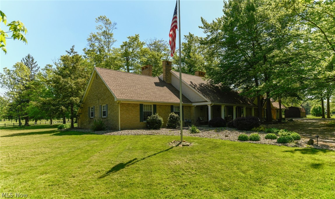 Welcome to this exceptional home on almost 3 acres situated on a quiet cul-de-sac. Entertain in your spectacular 1000 sq ft great room that includes a stone, 2 story, oversized fireplace. Oak vaulted ceiling, sunken conversation pit, and sunken wet bar. Stereo system with in-wall speakers. Spacious kitchen with island, open to den. Granite throughout. Large master suite with fireplace, full bath and adjoining three season room. Upstairs includes 4 large bedrooms and a bonus room with sauna. New, large, stone patio with fire pit and covered bar. Extra large 3 car garage with raised storage/work area and tool room. Attached potting room with extra restroom behind garage. Additional golf cart (or mower) garage. New roof, with Leaf Guard gutter system on whole home. Newer HVAC systems. Reverse Osmosis system. Barn with loft. Breathtaking golf course views. Too many features to list.