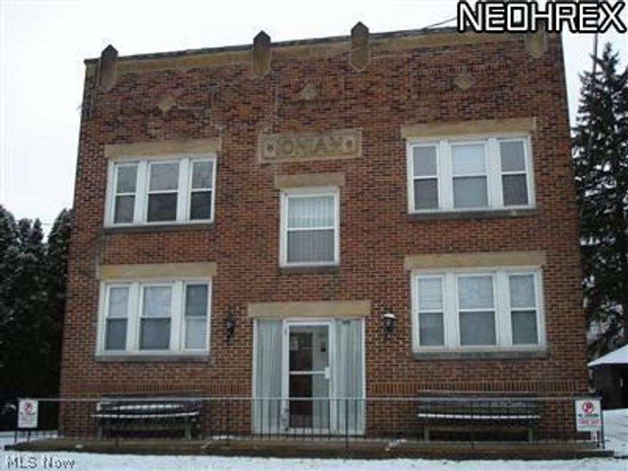 Move in ready! CLEAN, bright, spacious and ready to be your home! Recently remodeled CARPET, PAINT & KITCHEN FLOOR. Private basement storage with your own laundry hookups! Off street parking lot, also has outside off street parking (1 Garage space available at additional $50 monthly charge 1st come 1st served). Great eatteries, art & shopping within just a few blocks! 4 blocks from police station & Natatorium. Huge Living Room most tenants have used as 2 living spaces including a home office & living room! 2 smaller sized bedrooms, some tenants make one a dressing room with their dressers & keep other as a bedroom. Recent updates, tenant occupied so need 24 hour notice to show, current tenant moving out of State. Non-smoking building! All the old charm yet fresh and ready! Initial vetting questions need answered prior to any appointments. Gas & Cuyahoga Falls water & electric to be put in tenant name. Newer furnace, central air conditioning & electric services, carpet, kitchen floor, p