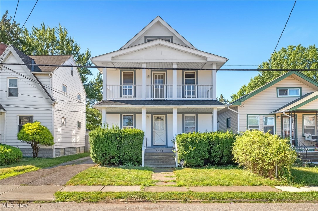 Rare Old Brooklyn 4 unit! Introducing an exceptional investment opportunity in the heart of Cleveland's sought-after Old Brooklyn/west side! The front two units feature two bedrooms, a full bathroom, common area, and spacious kitchen with new appliances. Both front units also have beautiful private porches. The two rear units are one bedrooms with full bathroom, kitchen and common area. This property is walking distance to retail shopping, restaurants, theater, and other entertainment. Extra Deep lot, with large backyard and driveway that provides two ways to enter / exit the property. Also included is a two-car garage with electric garage door opener. Large shared basement with laundry hookups.