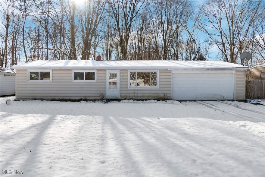 Welcome to 3070 Polly, a charming 3-bedroom, 1-bath home located in the highly desirable Crestwood Local School District. This property is full of opportunity—whether you're hoping to downsize to convenient one-floor living, searching for an affordable first-time home, or looking to expand your real estate investment portfolio, this home checks all the boxes. Step inside to a spacious living room with high vaulted ceilings that create an open, airy feel. An additional bonus room adds flexibility—perfect for a home office, playroom, or extra living space to suit your needs. Outside, enjoy a fully fenced backyard ideal for pets, play, or entertaining, complete with a storage shed for convenience. The home also offers a new well (2018) and water softener (2018). With the right vision and updates, this property can truly shine. Don’t miss the chance to make 3070 Polly your next project or investment opportunity.