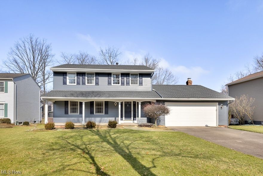 Welcome to this cozy colonial on a cul de sac lot.  As you walk through the front door you are welcomed with the spacious living room/dining room combination. These rooms offer an open and flexible layout, providing ample room for entertaining. An inviting kitchen makes for a comfortable area for cooking and gathering. The large and cozy family room features a wood-burning fireplace that adds an ambiance to the area. A French door is the connection between the inside of the home and the inviting outdoors. The deck offers a private and secure outdoor space for relaxation, dining, and recreational activities along with the fenced-in backyard. Having four bedrooms on the second floor provides ample space for family members or guests. The two full baths on this floor gives all of the bedrooms easy access to the bathroom facilities. A partially finished basement adds extra living space for a playroom, home office or entertainment area. The crawl space offers additional storage space. Newer improvements include Garage Door Opener-2023, Whole house interior painting-2021, Ceiling Fans-2021, Gates on fence-2021, Whole house exterior painting-2020, Roof-2019, Air Conditioner-2018, Hot Water Tannk-2017, Deck-2018. The home’s proximity to shopping, dining, and entertaining provides easy daily access to necessities and leisure activities.