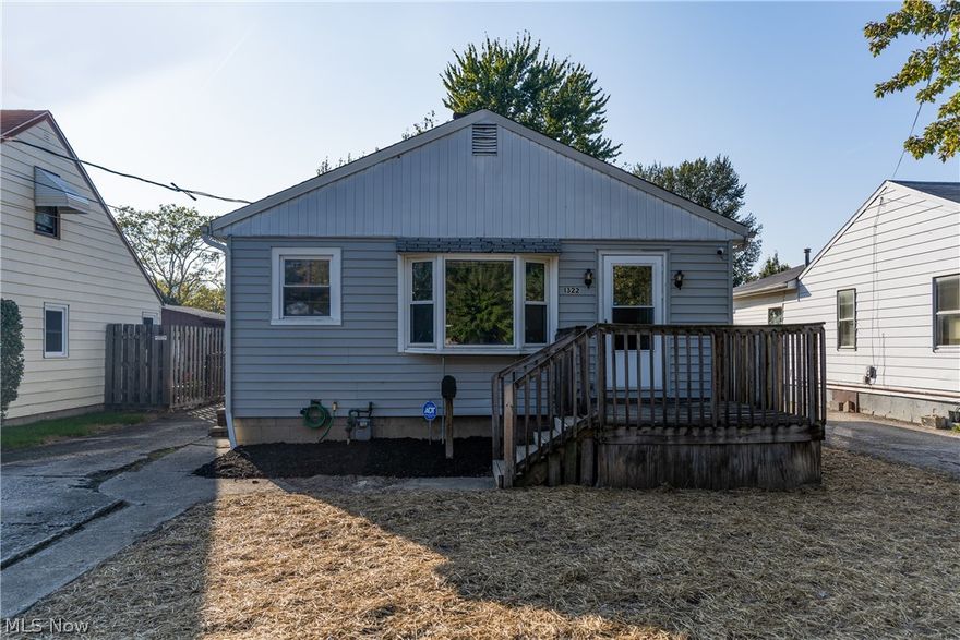 Welcome to this cozy, updated ranch in Eastlake. This home is move in ready with new vinyl flooring in the living room and carpet in the bedrooms. In the last few years kitchen counters and vanity were replaced, new hot water tank, new washer and dryer, fully fenced in yard with wood privacy fence, and new sewer line from house to street. Come see today!