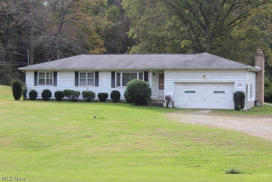 A rare find on lovely 6.44 acres on dead end street* This one owner ranch offers 3 bedrooms, 2 bath (master with full bath), 1364SF, all hard wood floors (except kitchen, dining & baths), 2 car attached garage & full unfinished basement* Family room with wood burning fireplace with insert, fan, wood floor & slider to patio* Kitchen with refrig -7 yrs., dishwasher- 8 yrs., range, ceramic back splash & breakfast bar* Dining area with large picture window overlooking back yard* Living room with wood floor & large picture window* Bed #1 with cedar closet & wood floor* Bed #2 with wood floor & fan* Master with wood floor, fan & full bath with shower* Full unfinished basement* 2 car attached garage* Updates- bathroom faucets & comfort height commodes* Hot water heater approx. 2006* Sump pump approx. 2014* Breaker box approx. 2006* Pressure tank approx. 2017* Well pump & softener approx. 2009* 12x20 barn with loft, 220 electric & shingles approx. 8-10 yrs* Shingles approx. 15-16 yrs.* Plaster