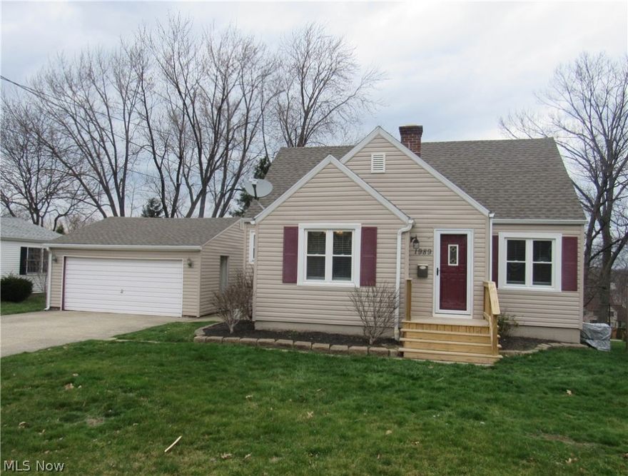 Wow!!  An exceptional cape cod in Ellet.  This home has so many updates, included roof, siding, windows, furnace, a/c, electric, kitchen, both baths, and so much more.  The large living room has gorgeous hard wood floors.  A newly renovated kitchen has all the amenities, and a formal dining area.  There is a 26x10 rec room in the finished basement.  A two car garage, patio, and scenic view are just a few of the perks of this wonderful home.