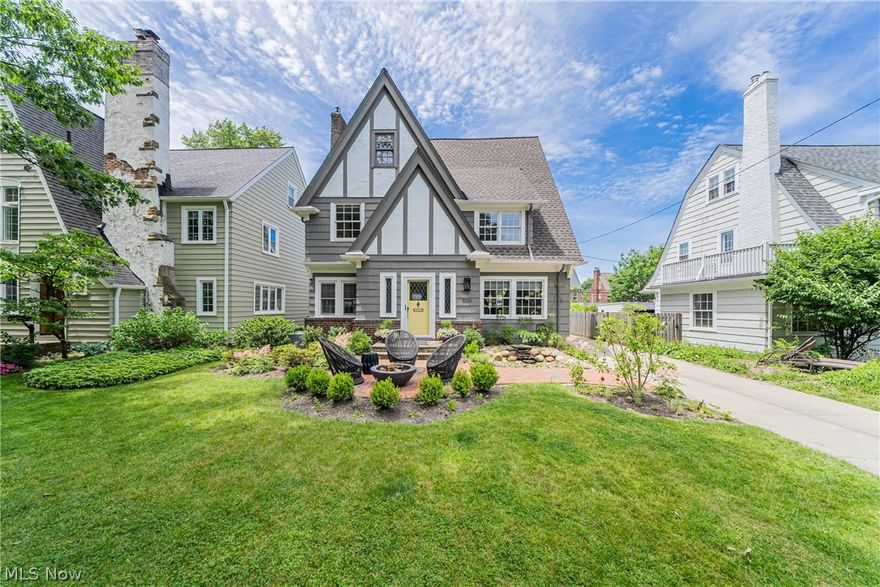 Grenway Road is arguably one of the best streets in the Fernway neighborhood. This strong and mighty one block road boasts the LONGEST running Shaker block party, held over the 4th of July holiday. This wonderful home won the Shaker Heights Landmark Commission Award in 2020. Improvements galore: Complete Tudor-style garage built in 2012 (2.5 Car with HEATER!), central A/C throughout, interior water-proofing, cement driveway, total tear-off roof replacement, all but two windows on first floor replaced (19 windows), whole house insulation, gas insert and liner, new light fixtures, interior paint, new electrical panel with room to spare, new boiler with service contract, new front brick walk and relaxing water feature. See list of of improvements in supplements. POS has been ordered.