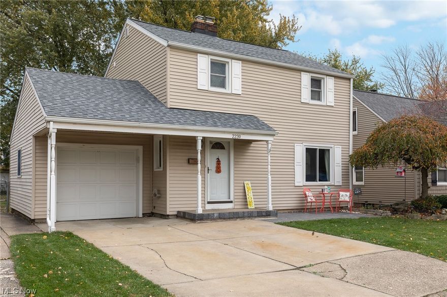 This well cared for colonial offers everything you are looking for. Cozy living room with gas burning fireplace, hardwood  floors, coved ceilings,
3 good size bedrooms, 2 full updated baths, and updated kitchen with newer appliances , tile floor,and dining area. There is a family room in the basement with full bath and laundry room. Attached garage, private fenced in yard, and close to Wickliffe's  school campus, and parks.  Many updates including Furnace, AC, and hot water tank installed in 2020.  New Roof 10/13/23 .  You can be in this home just in time for the Holidays.