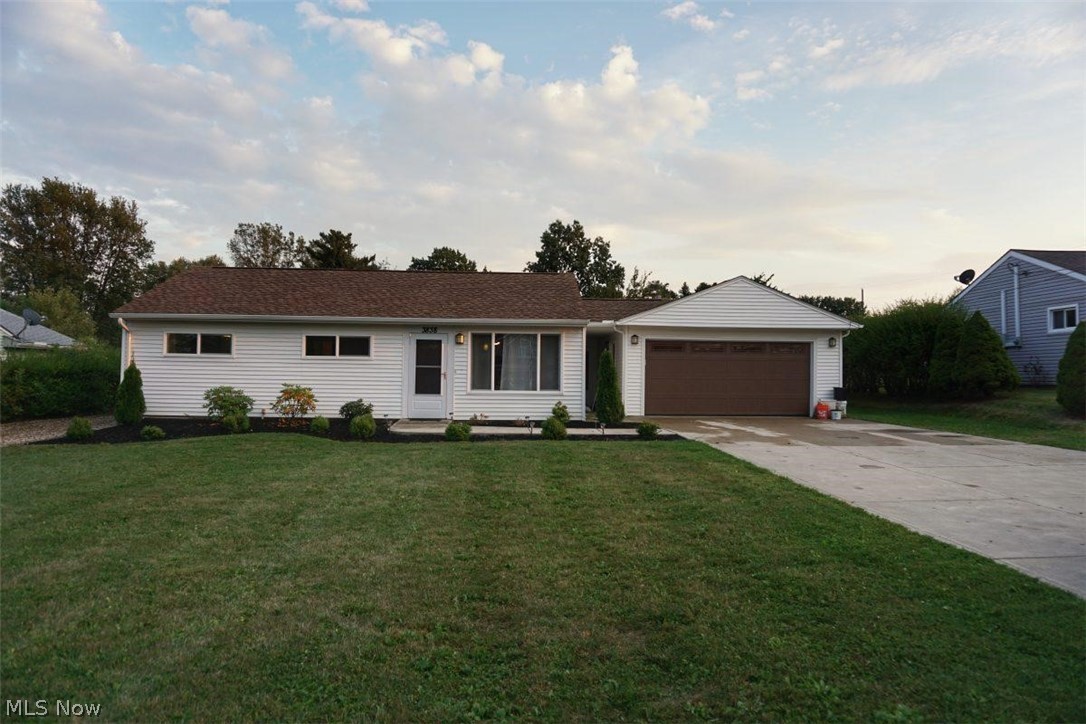 This completely renovated 3 bedroom, 2 bathroom ranch boasts a multitude of updates both inside & out. New paint,
flooring, & lighting are just a few ways this house can instantly become home. Plenty of entertaining space in the back living room which brings an
abundance of natural lighting from the new windows & sliding glass door in 2019 to the modern kitchen. The open concept kitchen allows another
great social space with a stove set into the peninsula which peers into the dining room & additional living room. The updated kitchen offers great
storage with newer cabinets, & large walk-in pantry. A fully updated bathroom presents a glamorous grotto-style shower & pristine marble
counter tops that allow you to get ready in style. The master bedroom contains a spacious walk-in closet with custom shelving & vanity. Attached to
the turn-key home is a 2 ½ car heated garage that has a new garage door and Wi-Fi opener. A bonus 850 sq. ft. detached garage/workshop is
included on the pr