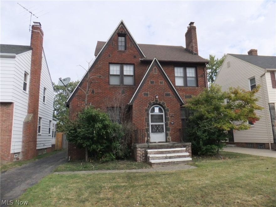 Home Improvement Needed as this solid built all brick Tudor style home 4BR/2.1BA, full basement, 2-car garage, A/C, screened summer porch. Priced well below the Cuyahoga County market value…seeking CASH offers!