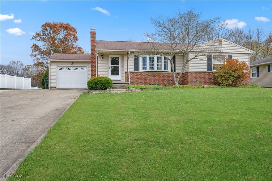 Beautiful ranch home in Mogadore on a quite dead end street. Has 3 Bedrooms with 2 full bathrooms. Pool with large deck, covered patio and shed out back with electric ran. Finished basement about (900 sqft) with a bar and wood burning stove. Great area to entertain family and friends.