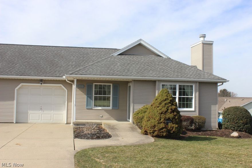 One owner ranch, built handicap accessible in Anna Dean Farms with 2 bedrooms/2 baths, 1104Sf, full unfinished basement, oversized attached 1 car garage on cul de sac and move in condition* Open floor plan* Great room with gas log fireplace with remote start & oak mantle* Fully appliance oak kitchen with refrig, oven, burner top, dishwasher & disposal* Oversized master bath* 1st floor laundry including washer & dryer* Concrete ramps* Security system* Updates include, but not limited too, furnace, shingles, hot water heater, carpet & washer*  Extra wide 1 car garage for accessibility with service door to patio, hot & cold water, drain & opener* Glass block basement windows* Partially repainted interior* HOA $125.00 per month (landscaping, snow removal, reserve fund, association insurance, property management)* Pets allowed* Immediate possession upon close*  Convenient location* Beautifully maintained!!!