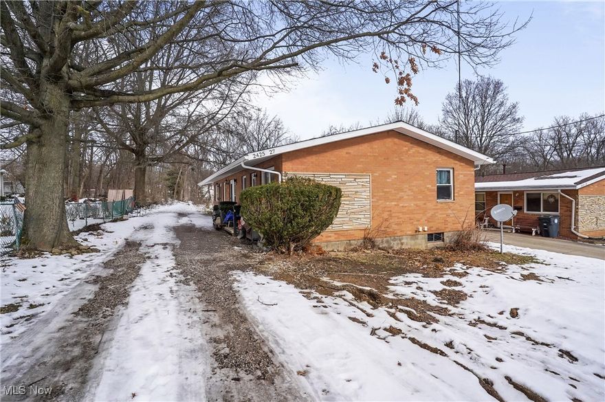 Great investment opportunity for an all brick ranch duplex!  Two bedrooms, 1 bath and separate basement on each side!  Many updates to include new roof, insulation and sewer line (2024).

Unit 2427 (Back) - has been totally renovated in 2024/2025 to include new kitchen, bath, furnace, flooring, paint.  Hot water tank - 2022

Unit 2425 - offers hardwood floors and new furnace in 2023.
