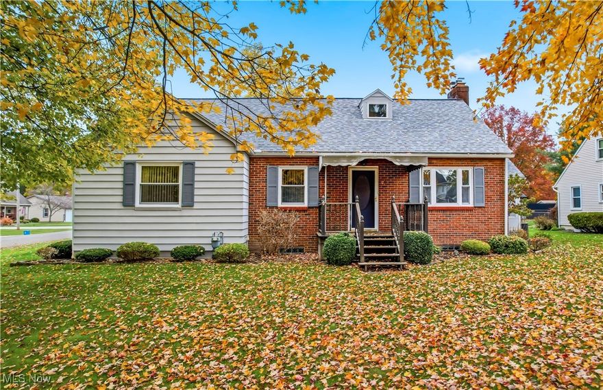Welcome to this charming 4- Bedroom Cape Cod on a Large Corner Lot, offering timeless character and modern comfort. This lovely 4 bedroom residence features:
Inviting living space with a cozy gas fireplace, large windows allowing plenty of natural light-the perfect spot for relaxing or entertaining. A sunroom, with abundant windows - Enjoy your morning coffee or a comfortable place to enjoy cool evenings. Beautiful hardwood floors throughout the home, some rooms are carpeted, but all are original wood. Warm and inviting kitchen complete with all appliances and eating area. The one full bath was completely remodeled with granite and updated fixtures, tile floors and beautiful warm vanity. On the upper level, owners converted the attic space to another large bedroom with carpet and a heater. Another area in the attic is plumbed for a full bath, the light is to the right of the door with a pull-down chain. Basement has a knotty pine bar, shower and sink, workbench and plenty of storage.Owners used a “Rain Barrel” Rainwater Harvesting System, see folder in the home. 
2 car detached garage with large work space/storage room, and brand new garage doors.Call now before it is gone!