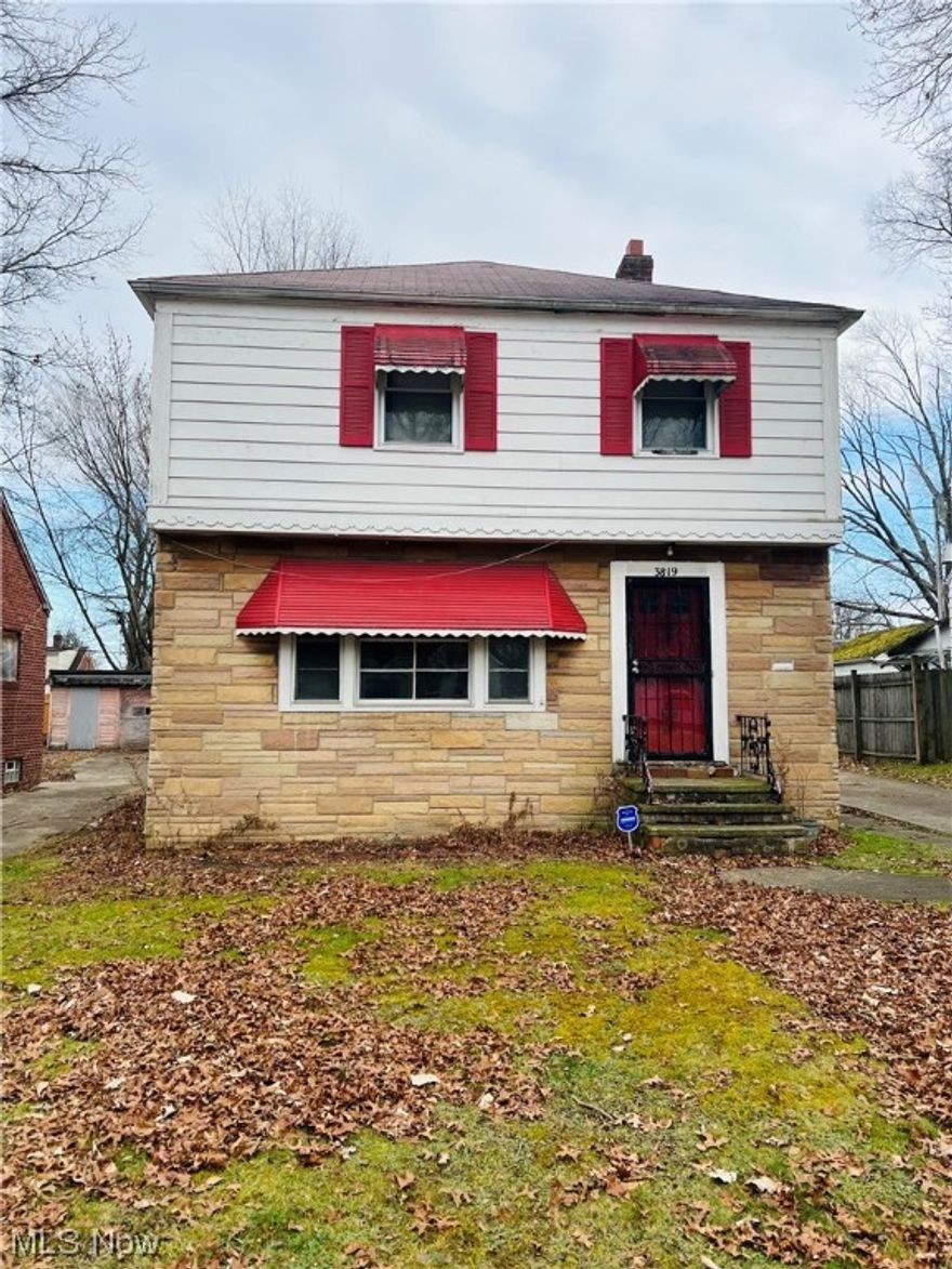 Welcome to this 3 bedroom, 1 bathroom single family with a 2-car garage. This home needs some TLC and would be great for rental or owner-occupant. The first floor features a nice-sized living room and formal dining room with an eat-in kitchen. One huge bedroom is located on the first floor with two closets. There is a large master bedroom on the second floor along with a full bathroom, and a third bedroom. The seller is selling this property "as-is" and will not make any repairs. This home has a lot of potential.