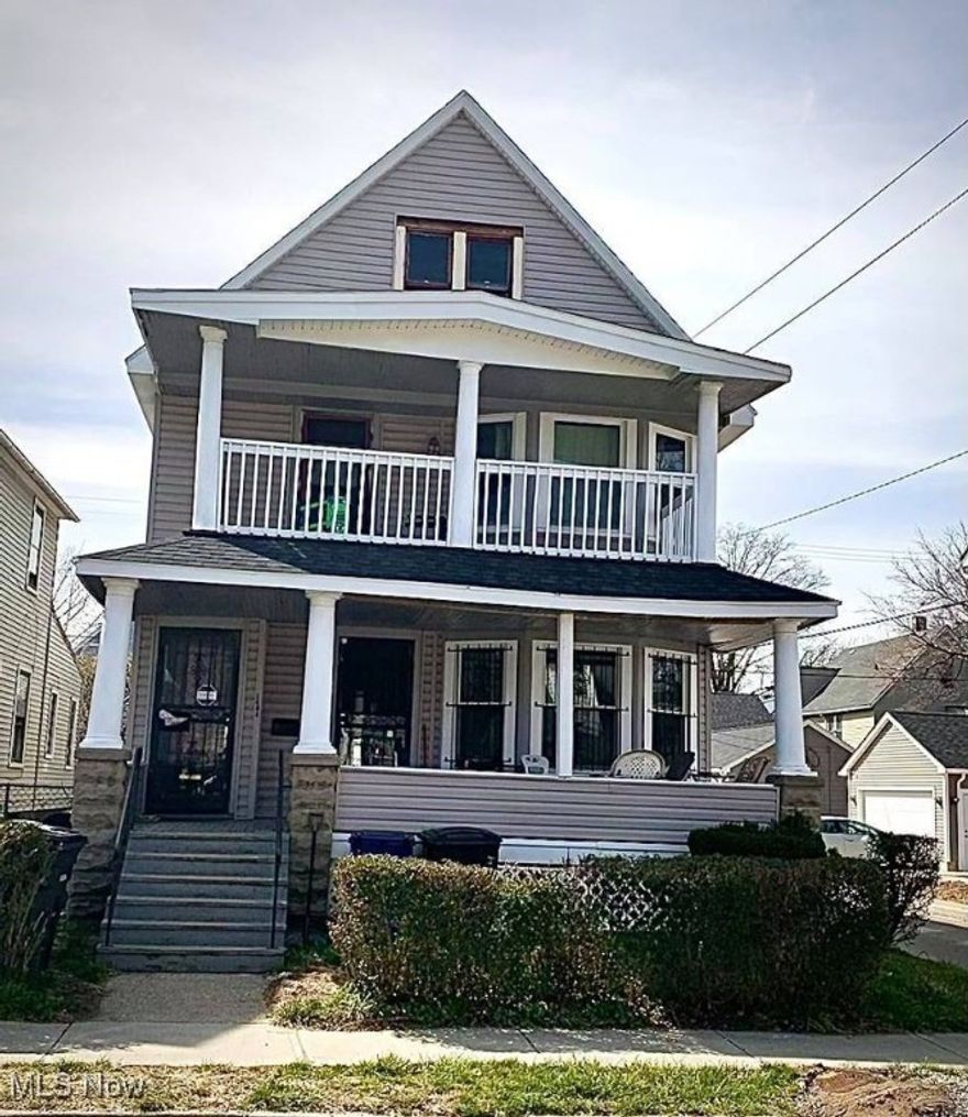 Triplex located conveniently near VA and UH/Case.  Perfect addition to your investment portfolio, or. a potential owner occupied dwelling! This well maintained  property features two  2 bedroom 1 bath units and one 1 bedroom 1 bath unit. The two bedroom units are currently tenant occupied and the one bedroom unit is ready for occupancy or  lease. Laundry in basement. Paved parking in rear.   
The 2 bedroom 1st and 2nd floor units are identical.  Total current monthly gross rent for occupied 1st and 2nd floor is $2323.00. The third floor unit is currently vacant.