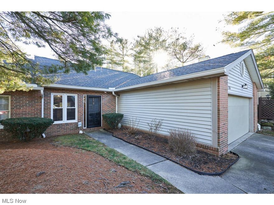 Located near one of Ohio's most popular national parks, this substantially updated, one-floor condo offers effortless living with vaulted ceilings and skylights.  The garage enters to the kitchen and the breakfast area.  The formal dining area is opened to the great room equipped with a gas fireplace and vaulted ceilings and large sky windows letting in ample natural light.  Enjoy nearby amenities like malls, restaurants, and hiking trails, plus community perks like a pool and recreation room. With no maintenance chores, there is more time to go for a hike!   The attached two-car garage will accomodate a car and a gas guzzling SUV, befitting for Ohio's seasonal changes.  Welcome home to comfort and convenience, and adventure from time to time. 
Washer and swing set do not convey.