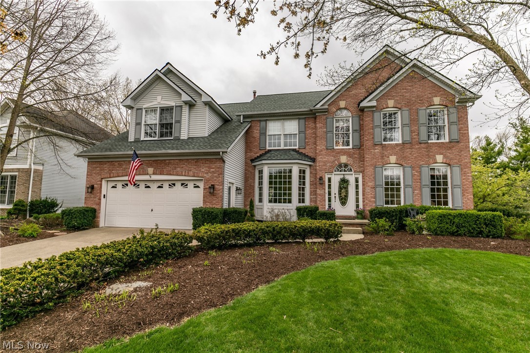 This former model home sits on a quiet cu-de-sac in beautiful Waterford Crossing. Graced with three private patios & private rear yard, this lovely colonial is move in ready! 4 large bedrooms include deluxe owners suite which includes a wonderful sitting room & 7x13 walk in closet. The newly remodeled bathroom is spectacular in every way & lacks nothing at all. the double vanity is complimented by a designer free standing tub & custom built shower with impeccable workmanship. The main floor is perfect for entertaining with a large 2 story family room & stone wood burning fireplace. Adjacent is a large eat in kitchen, featuring granite counters & ceramic backsplashes with stainless steel appliances. Countless other features include a private office with custom built beamed ceiling seldom seen. Nestled on a wonderful home site, views of the pond with fountain can be captured from inside the home as well as from the exterior patos. A finished basement with much versatility finished off th