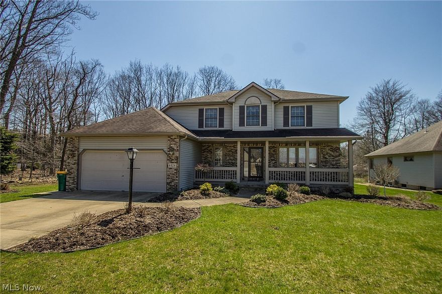 Spacious Colonial nestled on a wooded lot on a cul de sac street ! First floor Laundry Room * All Appliances stay * Most rooms have ceiling fans * Kitchen has tons of beautiful Oak cabinets and an island * Dining Room has a tray ceiling * You'll find plenty of beautiful crown molding on the first floor * 1/2 Bath off of the main floor hallway * Anderson windows * Family Room has a high end thermostat controlled gas fireplace * Master Bedroom has a huge WIC and it's own private Bath * Unfinished Basement is waiting for your finishing touches, but does include a new Full Bath * Incredible deck covered by roof line and even has skylights ! * Charming shed and fenced back yard * Extra cabinets for storage in the garage *