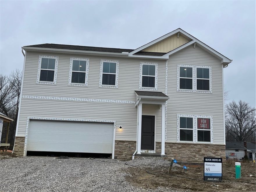 QUICK MOVE-IN Water Lily model home reflects the "Farmhouse Look" interior finish palette and an open concept floor plan ! Come
inside through the welcoming foyer and you will be impressed by the design, it reflect the way people want to live today! Beautiful
kitchen including large island with granite counter top, space for 6 bar stools for casual meals. Eat-in kitchen flows to the great room,
through to dining area and has full view of the kitchen which includes stainless steel appliances. Luxury Vinyl Plank flooring
throughout the first floor, neutral carpet on second floor and laundry room is located upstairs. Fifth guest bedroom with convenient
bathroom on first floor. Rest easy in luxury in owners suite which includes bathroom and 2 large walk-in closets. Three additional
bedrooms and spacious loft that complete the second floor. You will appreciate the covered deck overlooking generous yard to enjoy!
Landscaping and warranty included. Occupancy March 1st! Note: Midview School District.