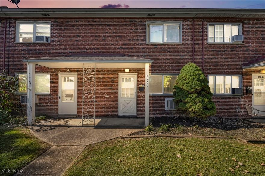 Why rent when you can own? This low-maintenance two-bedroom townhome is the epitome of efficiency. The ground floor features an eat-in kitchen complete with laundry hook-ups, a utility closet, and a pantry. The living room boasts a large picture window that bathes the space in natural light. Dual private entrances—one leading to the living room and another to the kitchen—provide convenient access from the parking area. The second floor houses a full bathroom and two bedrooms, each with generous closet space. Unique to this townhome is a privacy fence at the rear, creating a serene space for entertainment or relaxation. Located just minutes from CLE Hopkins Airport and major highways, it's an excellent prospect for investors or first-time homebuyers seeking a starter home.
