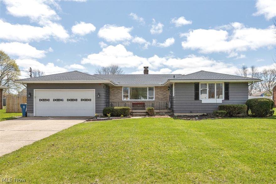 More than meets the eye! This charming Ranch style home with a classic brick veneer offers over 1,800 square feet of comfortable living space. Inside, you'll find three spacious bedrooms including a master suite complete with its own private full bathroom. An additional bathroom provides convenience for family and guests alike. The home is filled with abundant natural light thanks to the numerous windows throughout the home. The kitchen features beautiful granite countertops and flows seamlessly into living areas with updated vinyl flooring. A full basement, also offering over 1,800 square feet, provides endless potential for storage, recreation or future finishing. situated on a generous 0.31 acre lot, the backyard is fully enclosed with a privacy fence and includes an above ground swimming pool for summer enjoyment. A gazebo on the patio creates the perfect setting for relaxing or entertaining, while the two car garage adds everyday convenience. You wont want to miss out on this gem. Schedule your private tour today!