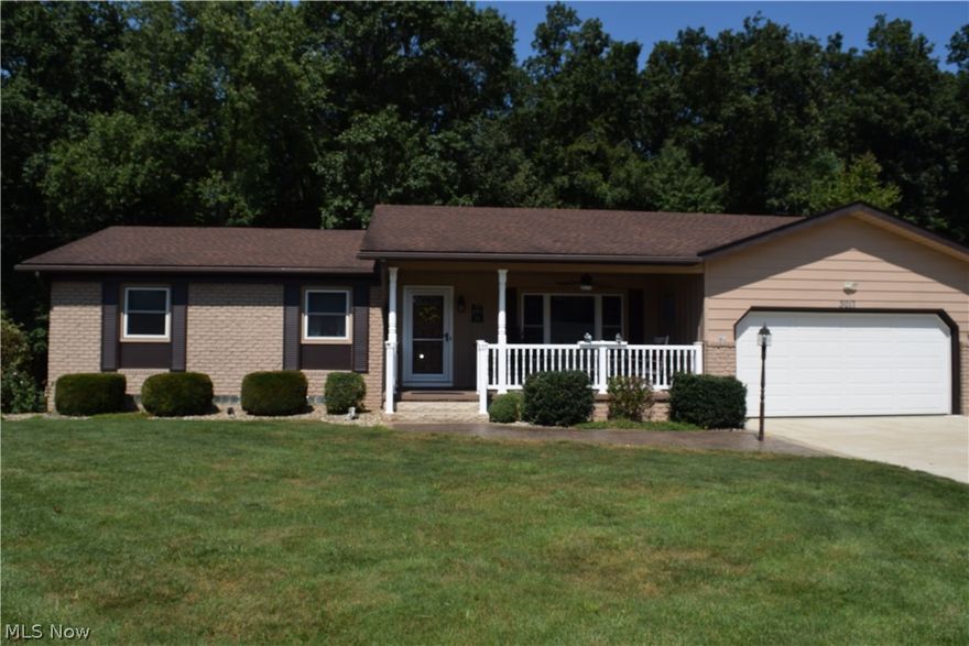 Must come inside! Spectacular 3 bedroom, 2 bath ranch.  Master suite with master bath has a tiled walk-in shower.  Main bath with tub/shower and solar light.  Living room with new carpet.  Open kitchen with Hickory cabinets, tile backsplash, and two pantry's with pull-out drawers.  Family room has a gas fireplace.  Leaf guard gutters.  Front porch with new vinyl railings.  Back deck and stomped concrete patio.  5' walkway from garage to backyard.  Rhino shield house painted 4/2020 with 25 year transferrable warranty.  Shed with 110 electric.