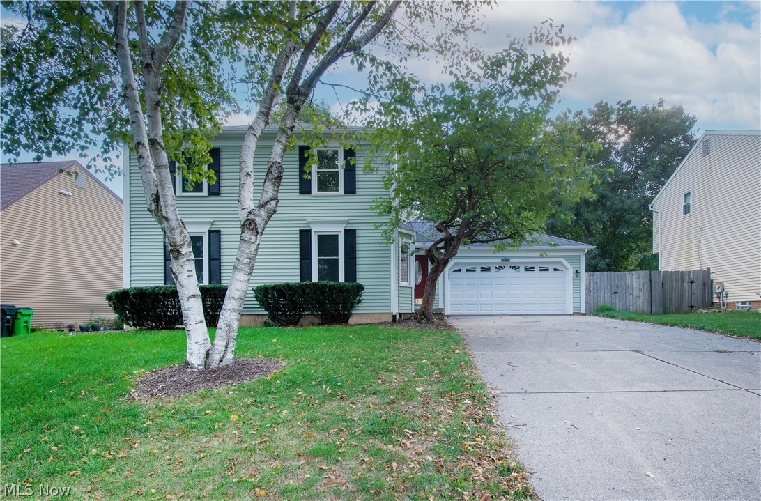 Welcome to this charming 2-story home in a cul de sac in the excellent-rated North Canton City School. This ready-to-move-in home is in a perfect location from the city and still offers privacy in the cozy neighborhood of Gatewood Meadows. It features new flooring (carpet and laminate), freshly painted, a new deck (being built on 09/26), and a private fenced-in backyard. On the main floor is the living room with a sizeable bayed window open to the formal dining room. An Eat-in kitchen with plenty of cabinet space/pantry/and appliances included, and granite countertops (to be installed in two weeks). -A Great room with a wood-burning fireplace and sliding doors to the backyard. And a convenient half bath finished the first floor. On the second floor are four bedrooms, including the master with a private bathroom featuring a skylight/large vanity/and a walk-in closet (8x6), and a 2nd full bath. The full basement is clean and dry, with plenty of storage space. The two-car garage has a wal