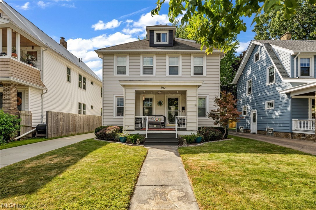 Welcome home to this beautiful Lakewood colonial located in walking distance to your favorite local spots! This home features 3 beds and 2 full baths, with a bonus room that could be used as additional bedroom or office/media room. This spacious kitchen has been completely remodeled featuring soft close cabinetry, granite countertops, SS appliances, and luxury vinyl flooring. There are beautiful hardwood floors throughout the home and all of the natural character you would expect from a home in the heart of Lakewood. The front porch is the perfect place to drink your morning cup of coffee or relax with friends and family. Close to freeway and located less than 15 minutes to Downtown Cleveland. Just a short walk to your favorite spots like Barrio, Buckeye Beer Engine and Goodkind Coffee. Don't miss this opportunity to view this wonderful home!