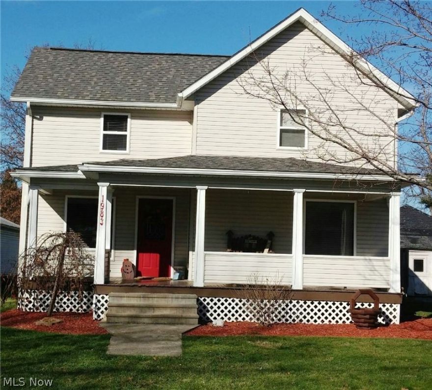 This "Pretty as a Picture" home is loaded with extras and is move-in ready and waiting just for you. Experience edge of town living with all the conveniences of town living… with no city taxes! 3 bedrooms, 2 full baths, and 1538 sq feet. A large welcoming covered front porch, open concept with new carpet and paint throughout the home. Gas heat, central air, rented water softener- Culligan $24/ month. All kitchen appliances included. Choose between an upstairs laundry room or complete the hook up in the basement. Partial finished basement that can be used as additional living space. Enjoy the spacious back deck for summertime relaxing. Private partially fenced in backyard. Bonus: Outrageous detached 24 x 30 2.5 car garage with 10 foot interior ceilings, complete with overhead gas heater, water and cable-a mechanic or hobbyist's dream. Electric $160/mo, gas $95/mo, and water/sewer $36/mo.