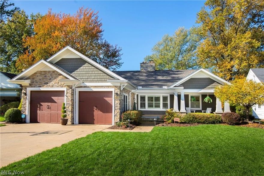 Spectacular Front porch Cape Cod on Westwood Country Club's 2nd fairway! One of a select few properties abutting Cleveland's Premier Golf & Social Club. Quality renovation by Oster Services includes Dramatic Great Room addition with soaring, beamed ceilings and full stone fireplace! This Modern floor plan includes open spaces for so many entertaining opportunities. The Expansive kitchen with built in GE Profile appliance package, 12 foot island, and custom cabinetry allow the chef & guests alike to enjoy the experience! Two Dining area options for expanded eating space. The glamorous 1st Floor Master Suite includes a Steamist Shower/Airbath system with 65 mini jets for a soothing bath after a long day at work...or on the course. Two custom closets and in suite laundry room for your convenience. 1st floor office (formerly a bedroom ensuite) offers opportunities for guests or the work-at-home professional. The 2nd floor includes Two Spacious bedrooms, Full bath, plus loft/office space— s