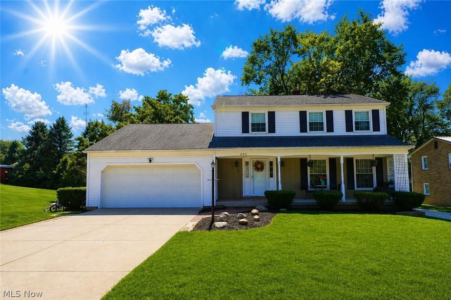 Move right into this beautifully updated 4-bedroom colonial located in the desirable Louisville school district! A welcoming front porch sets the tone as you step into a classic center-hall floor plan. Just off the foyer, the living room features a charming faux fireplace, while the adjacent dining room showcases chair rail and picture-frame molding with convenient access to the kitchen. The eat-in kitchen offers granite countertops, tile backsplash, a serving counter, and all appliances, and opens to the sunken family room with a beamed ceiling and cozy fireplace. French doors lead out to the deck and backyard—perfect for relaxing or entertaining. A guest half bath completes the main level. Upstairs, the primary suite includes double closets and a private full bath. Three additional bedrooms, all freshly painted, share a full hall bath. The partially finished basement provides flexible space ideal for hobbies, crafts, or game nights, along with a bonus room perfect for a home office. The unfinished area includes a laundry space, with washer and dryer conveying. Outside, enjoy a spacious yard with plenty of room for kids and pets, plus a newly installed basketball hoop in the driveway. The attached two-car garage features cabinets and counters for added storage and organization. Tucked away on a quiet dead-end street yet close to Louisville amenities and highway access, this home checks all the boxes—schedule your showing today!