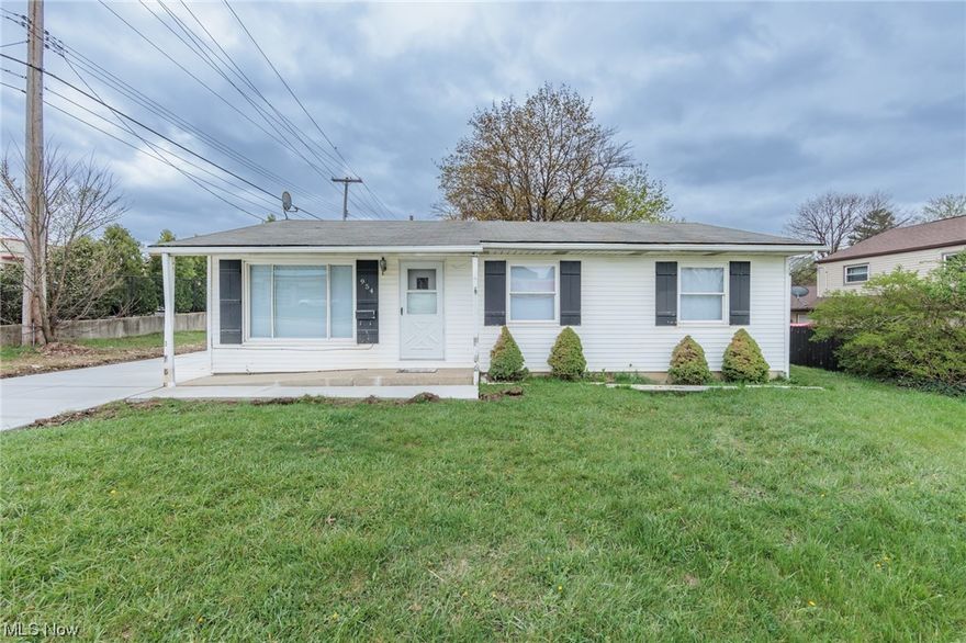 Charming ranch house in Cuyahoga Falls! This home has been remodeled with many updates.  Open oak kitchen with large window, inviting front porch, partially finished lower level. Private yard, oversized 2 car garage. Updates in 2022 include new AC, garage door and remotes, new carpet and flooring throughout. Completely brand new driveway done in April 2023. Convenient location to Rt. 8, shopping, entertainment. Call today to set up your private showing!