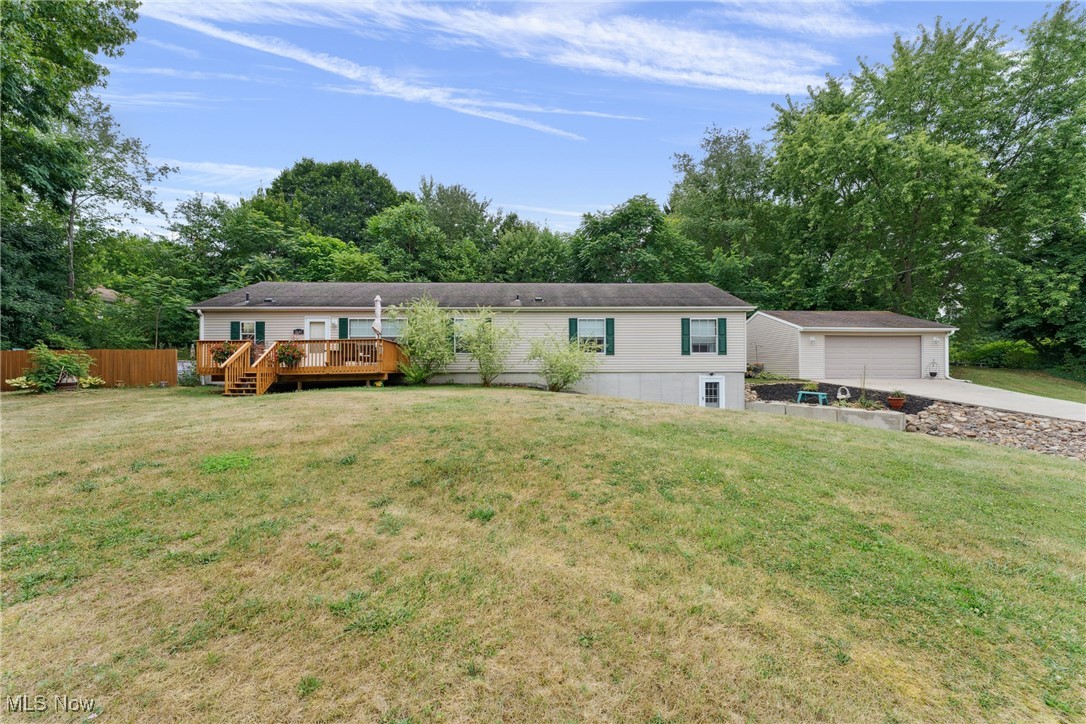 Spacious 4-Bedroom, 4-Bath Ranch on Over ½ Acre in Springfield Township with Saltwater Pool. Welcome to this beautifully maintained and updated ranch-style home offering over ½ acre of space and true one-floor living. With 4 bedrooms and 3 full & 1 half bath, this home combines comfort, functionality, and room to grow. The open floor plan features a large eat-in kitchen with ample cabinet and counter space, all appliances included, and a spacious dining area that flows into a cozy family room—perfect for entertaining or relaxing. A separate living room just off the kitchen provides a quiet space for reading, working, or unwinding. The main floor layout includes a generous primary suite with private full bath and bonus flex area—ideal for a home office, sitting room, or extra storage—plus three additional bedrooms and two more full baths. Enjoy the outdoors on the front or back decks, or cool off in the above-ground saltwater pool with a new pump and equipment—ready for summer fun. The full walk-out basement, complete with a pool table, offers potential for more finished space—think rec room, gym, or in-law suite. Two driveways provide easy access to both the attached garage and lower-level entrance, great for storage, projects, or future use. Schedule your private showing today—This home offers space, comfort, and opportunity—come make it yours today!