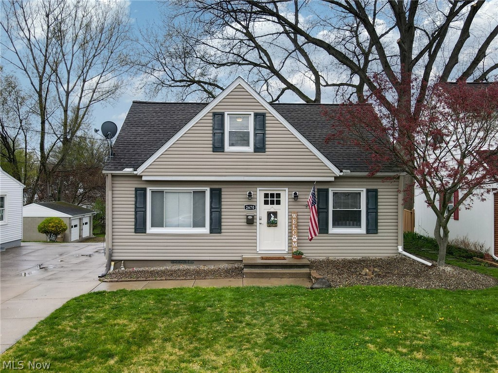 Welcome to this beautifully updated 3 bedroom, 2 full bath cape with an oversized lot in Cuyahoga Falls. Updates include full kitchen remodel, first floor bath update, vinyl siding, vinyl windows, roof. Additionally AC was also replaced in 2018. The 30 ft wide deck off of the kitchen over looks the beautiful back yard and bonfire pit. Plenty of room to entertain safely outside. The basement is finished with a laminate floor, as well as updated with shiplap in the tv / sitting area. There's also a large full bathroom in the lower level (15 x 9) that's also been updated. The basement is large enough for entertaining, for an office or even previously used as a 4th bedroom. The 1 1/2 car garage also provides additional storage or a work area. Sellers are offering a home warranty from 2-10 Home Buyers Warranty for the buyers piece of mind. With so much to offer all that's left is to move in! Welcome Home!