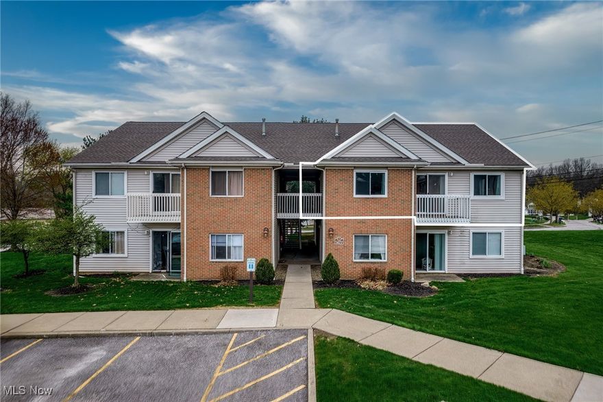 Welcome to this charming 1-bedroom, 1-bath condo in the heart of Cuyahoga Falls! This well-maintained unit features stylish laminate flooring throughout, a spacious walk-in closet in the bedroom,vaulted ceilings and a cozy balcony off the dining area—perfect for enjoying your morning coffee or winding down in the evening. Convenient 1 car detached garage with room for storage and convenient in-suite laundry as well! You'll appreciate the updated mechanicals, including a newer furnace (2013) and hot water tank (2020), giving you peace of mind for years to come. Enjoy access to a community pool, just in time for summer relaxation or the workout room. Conveniently located just minutes from shopping, dining, and Route 8, this condo offers both comfort and convenience. Don’t miss out—schedule your showing today!