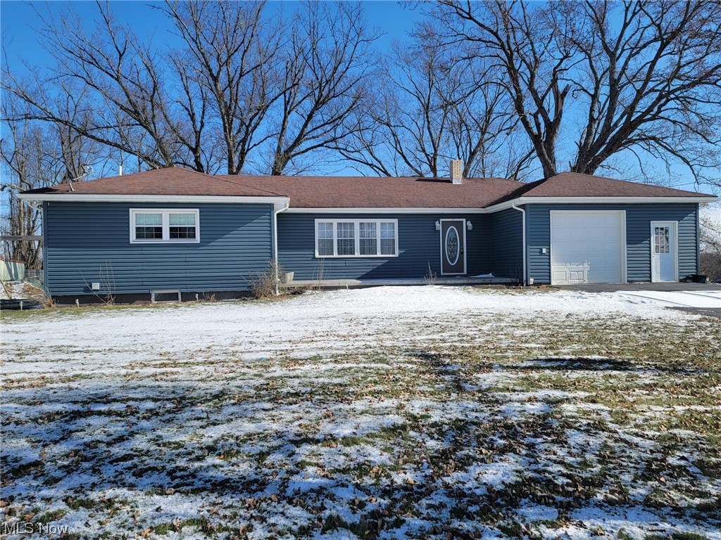 Located minutes from Ohio State Route 7 just west of Toronto is this spacious ranch home situated on nearly an acre of land. The home has had extensive remodeling with the majority of large items completed including the roof, soffit, fascia, gutters, windows, concrete front porch, sidewalks, vinyl siding, bathrooms, kitchen etc... The main floor bathroom is tiled and has a jetted tub, freestanding shower and double sink. The lower bathroom is tile and has a walk-in shower. The kitchen has a tile backsplash, custom countertop, moveable island and LG appliances. The main floor has a foyer with coat closet and laundry room off of the kitchen. The spacious bedrooms have large closets and a lot of natural light. The lower level is partially partitioned and drywalled ready for your finishing touches. The dining room has French style doors leading out to a newer foundation ready for a room addition or deck. Don't wait till it's gone, ranch style homes in the country do not come on the market often. Call to schedule your private showing.